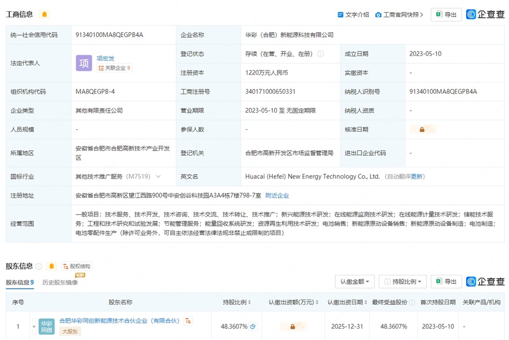 華彩新能源完成天使輪融資 用于下一代電解質(zhì)量產(chǎn)線擴產(chǎn)