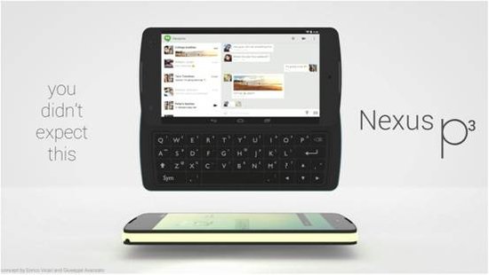 谷歌Nexus P3概念設計 可側滑出手柄和電池