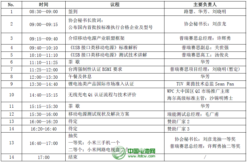 移動(dòng)電源測(cè)試與認(rèn)證技術(shù)研討會(huì)7月30日將在深圳召開