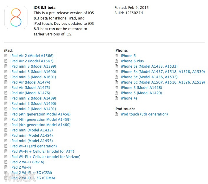 蘋果發布iOS 8.3測試版:支持銀聯 Apple Pay或入華 蘋果發布iOS 8.3測試版:支持銀聯 Apple Pay或入華