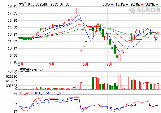 大洋電機半年報：營收23.75億 新能源汽車業(yè)務(wù)猛增