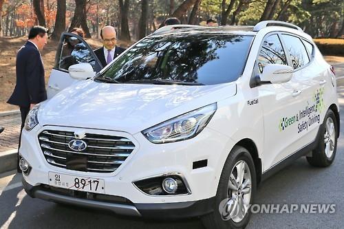 韓國扶植新能源車 購買現代途勝氫燃料電池車