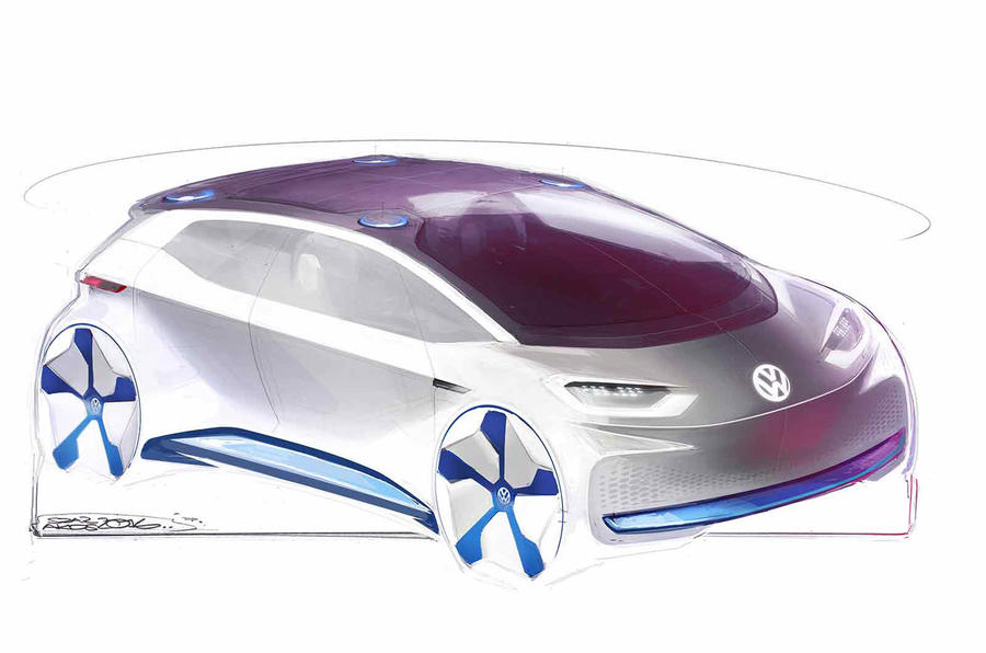 大眾全新電動汽車設計圖公布 未來感設計