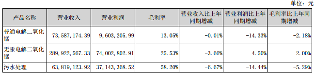 占公司主營業(yè)務(wù)收入或主營業(yè)務(wù)利潤 10%以上的產(chǎn)品情況