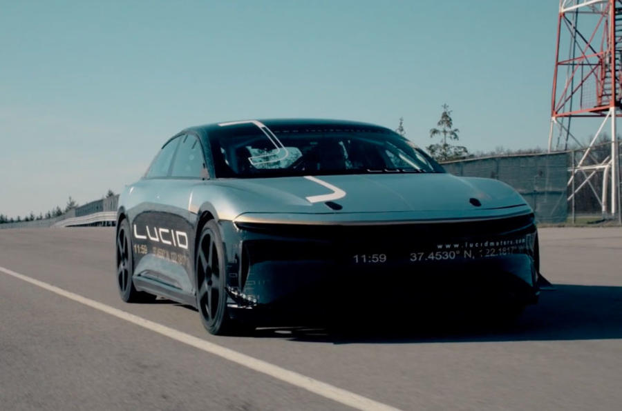 極速378公里/時 Lucid Air刷新電動汽車速度紀錄