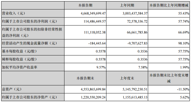 德賽電池主要會計數(shù)據(jù)和財務(wù)指標