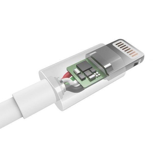 MFi認證的Lighting充電線內置有識別芯片 MFi認證的Lighting充電線內置有識別芯片