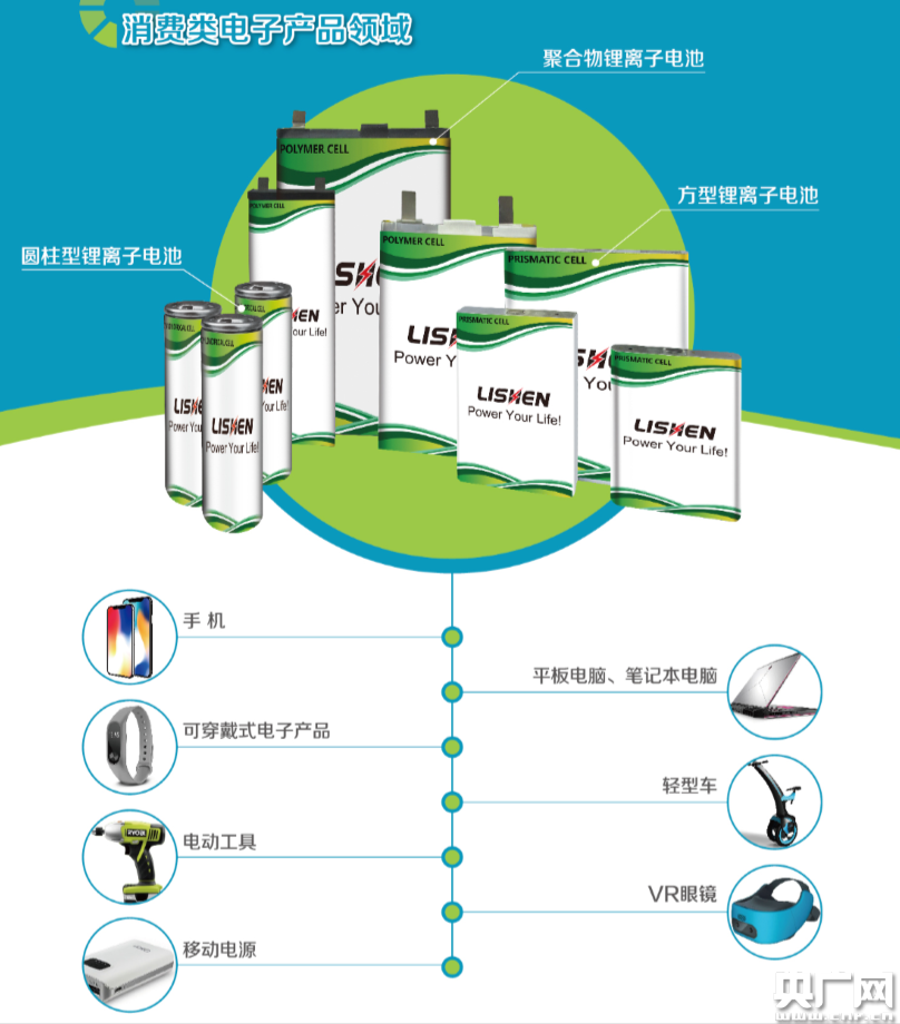 消費類電子產品領域使用電池情況
