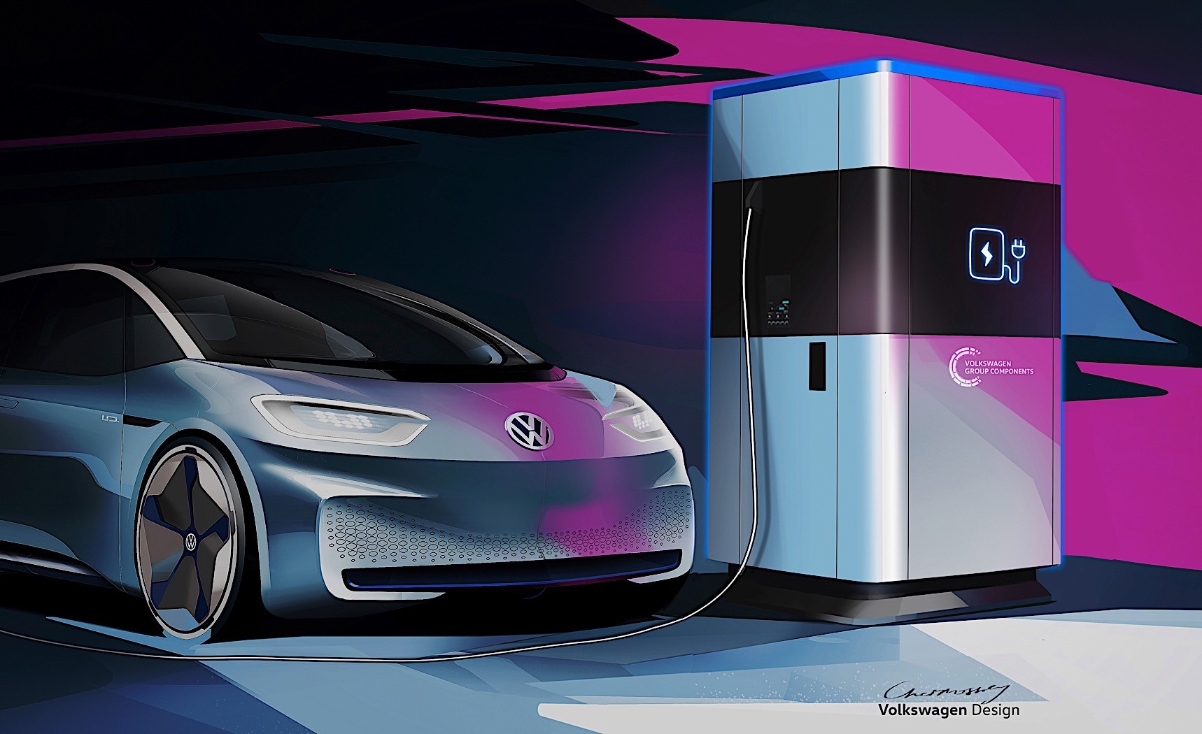 大眾推新型移動充電站 可同時給4輛車充電