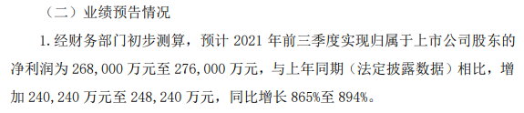 杉杉股份前三季度業(yè)績預(yù)告情況