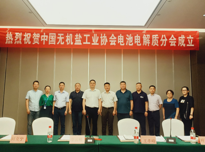中國(guó)無(wú)機(jī)鹽工業(yè)協(xié)會(huì)電池電解質(zhì)分會(huì)正式成立