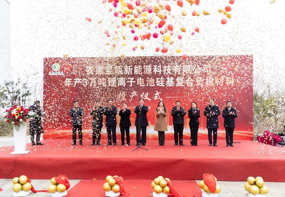 安徽蚌埠年產(chǎn)3萬(wàn)噸鋰離子電池硅基復(fù)合負(fù)極材料項(xiàng)目迎新進(jìn)展